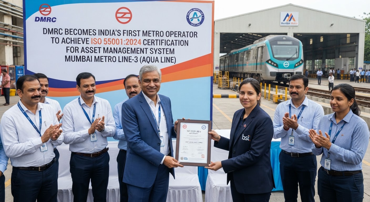 बड़ी उपलब्धि: DMRC को मिला ISO 55001:2024 सर्टिफिकेट, ऐसा करने वाला देश का पहला मेट्रो ऑपरेटर बना