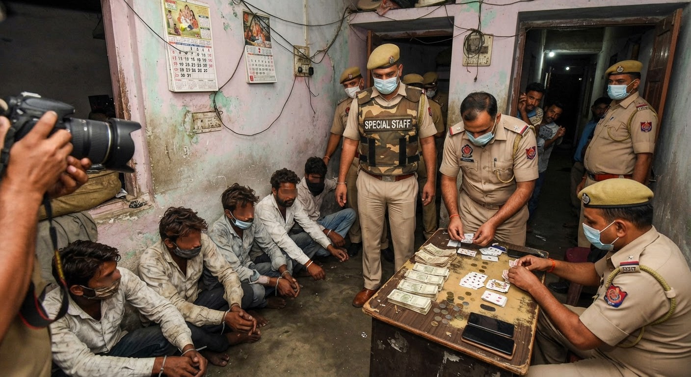 दिल्ली पुलिस ने मंगोलपुरी में अवैध जुआ रैकेट का किया पर्दाफाश, पांच आरोपी गिरफ्तार