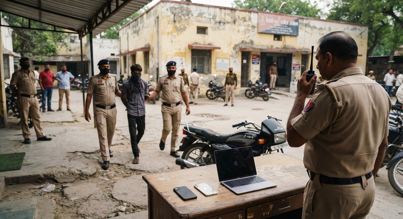 दिल्ली के बेगमपुर थाना पुलिस ने दो चोरों को किया गिरफ्तार, आईफोन और मैकबुक समेत चोरी का सामान बरामद
