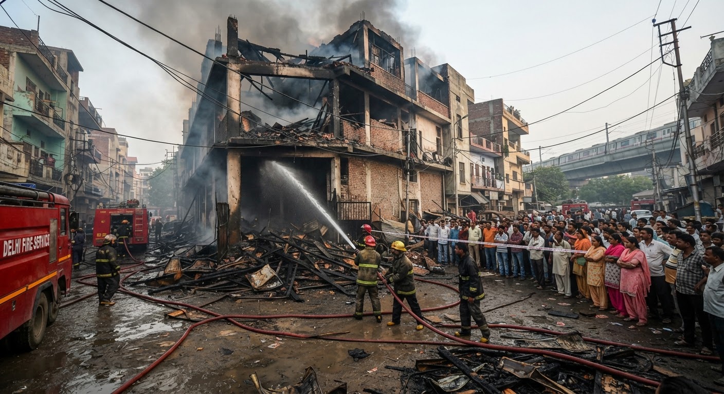 पश्चिमी दिल्ली की लकड़ी की फैक्ट्री में लगी भीषण आग, कोई हताहत नहीं