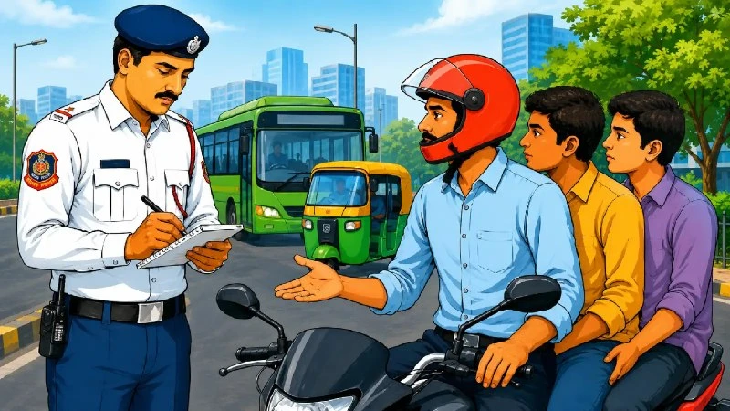 दिल्ली ट्रैफिक पुलिस ने रक्षाबंधन पर चलाया विशेष अभियान, काटे 11,716 चालान