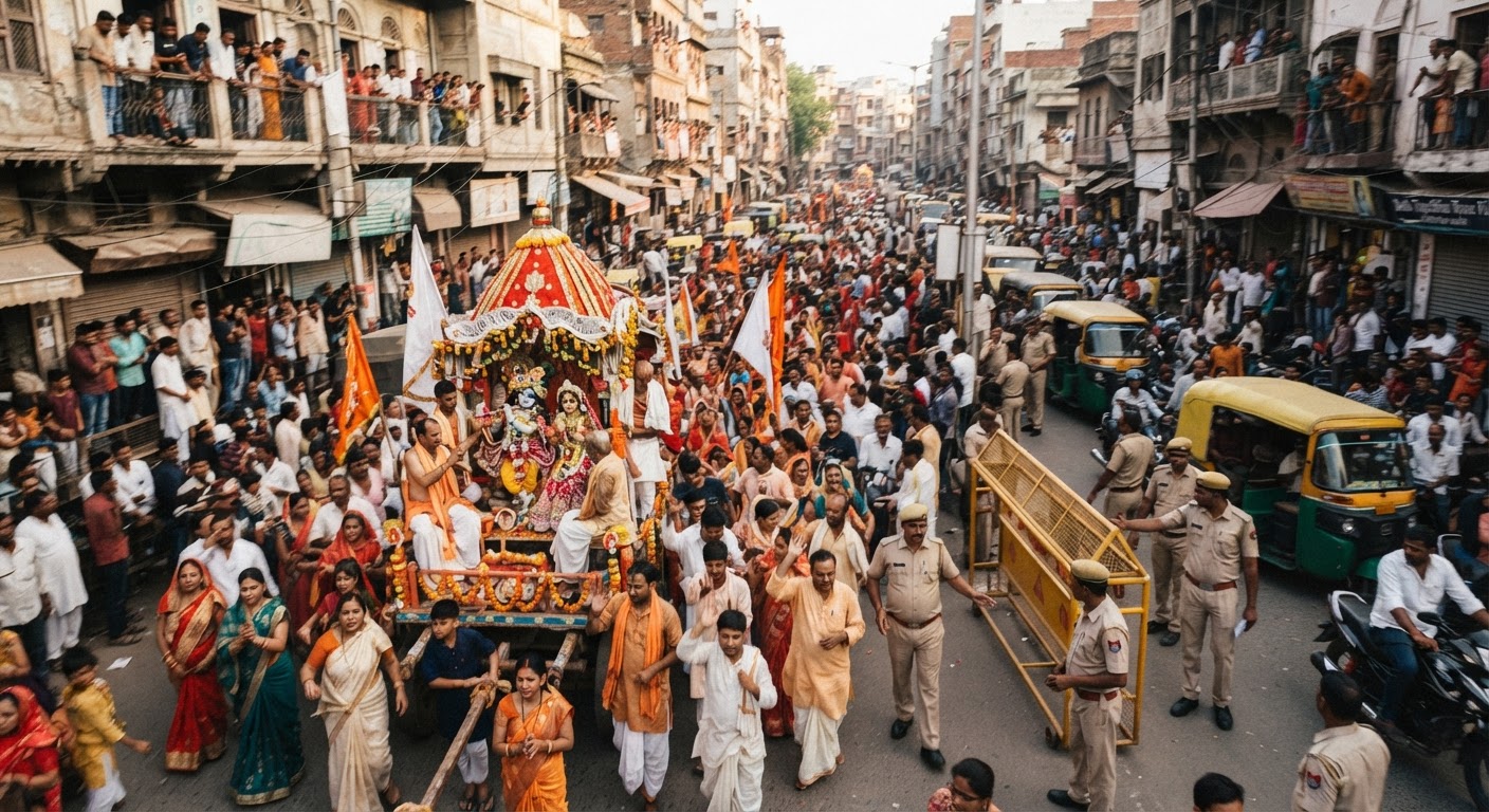 श्री कृष्ण जन्माष्टमी शोभा यात्रा के लिए दिल्ली ट्रैफिक पुलिस ने जारी की एडवाइजरी