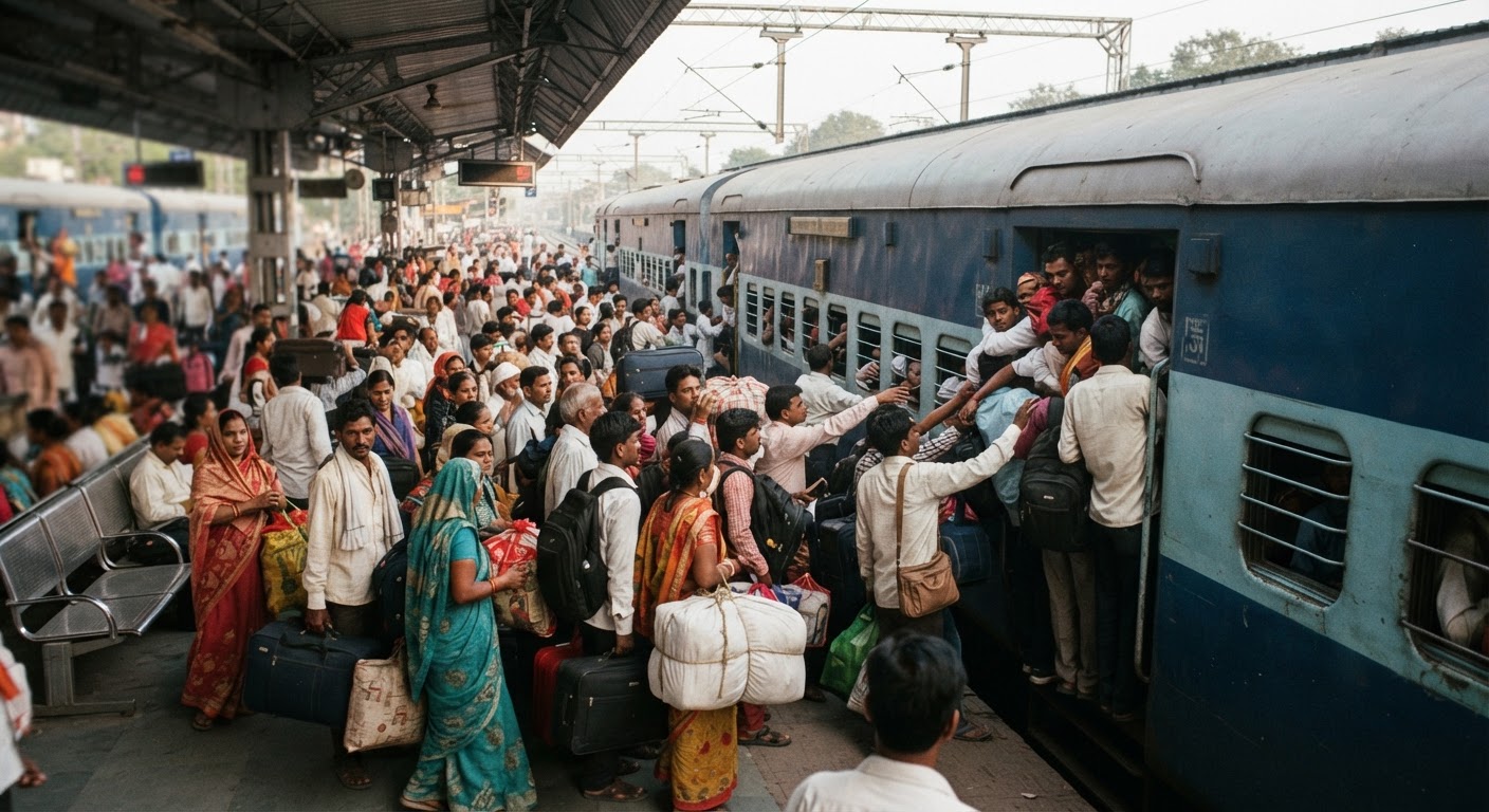 भारतीय रेलवे ने त्योहारी भीड़ को देखते हुए दिल्ली और रींगस के बीच चलाईं अनारक्षित विशेष ट्रेनें