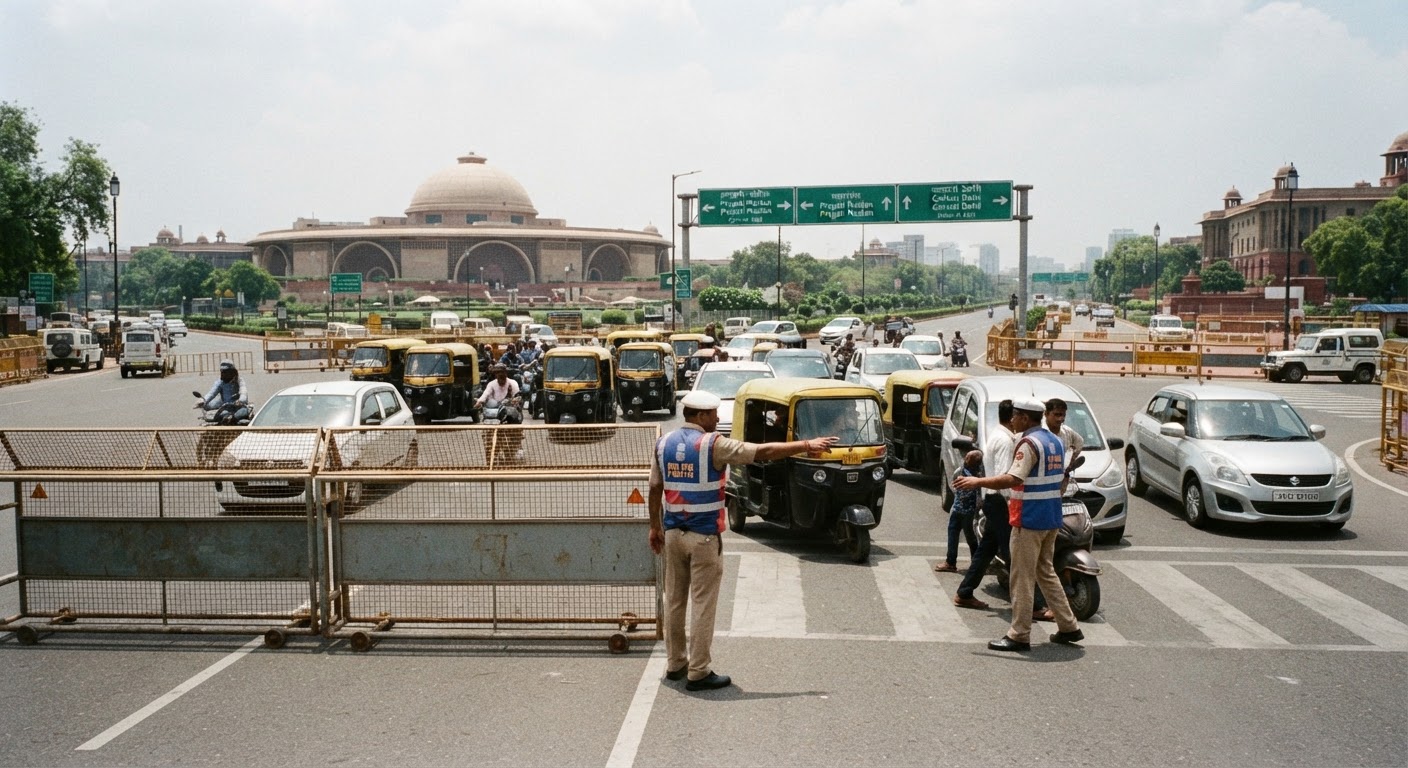 दिल्ली में ब्रिक्स समिट के चलते ट्रैफिक नियम लागू, कई रास्तों पर डायवर्जन और पाबंदियां
