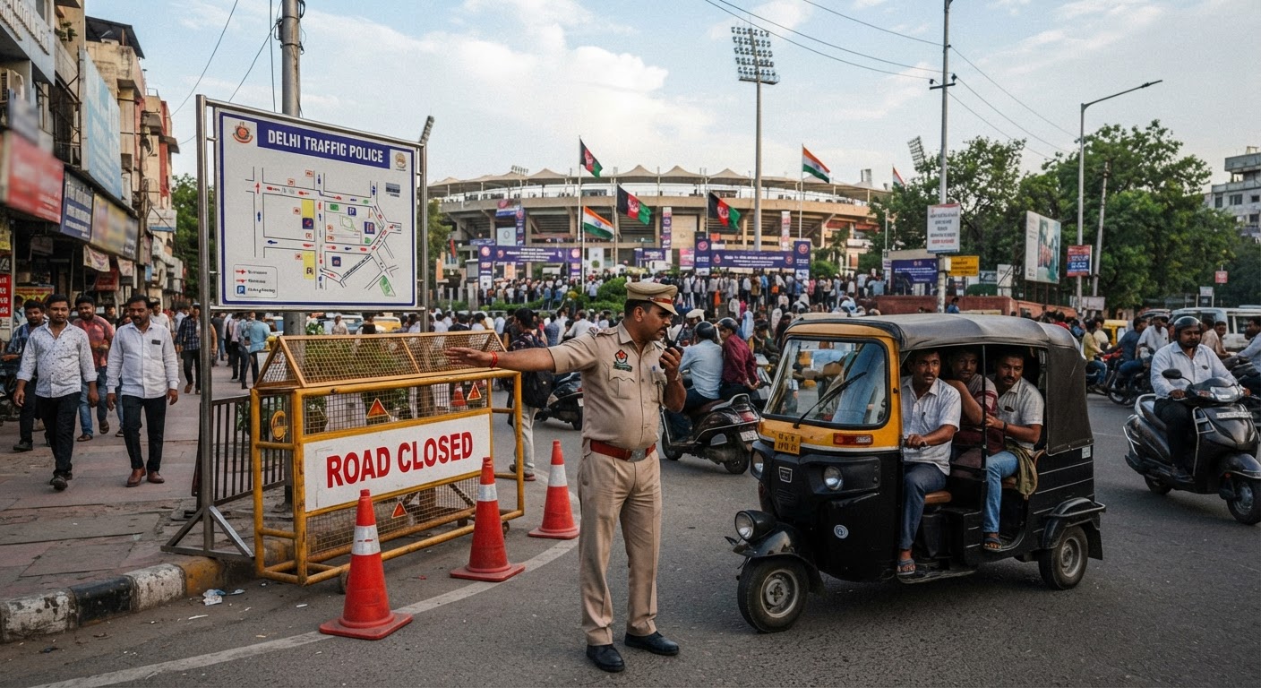 दिल्ली ट्रैफिक पुलिस ने भारत-अफगानिस्तान टी20 मैच के लिए जारी की एडवाइजरी