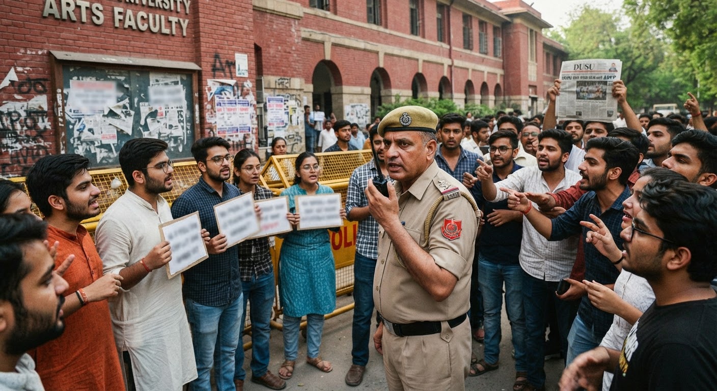 दिल्ली यूनिवर्सिटी चुनाव विवाद: अधिकारी की सोशल मीडिया पोस्ट पर मचा बवाल