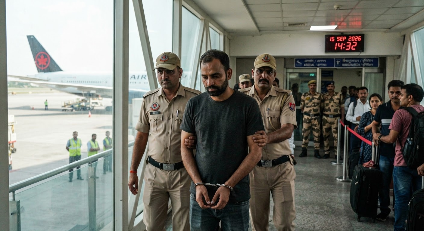बड़ी कार्रवाई: लॉरेंस बिश्नोई गैंग का गुर्गा करमवीर देव कनाडा से डिपोर्ट, दिल्ली एयरपोर्ट पर गिरफ्तार