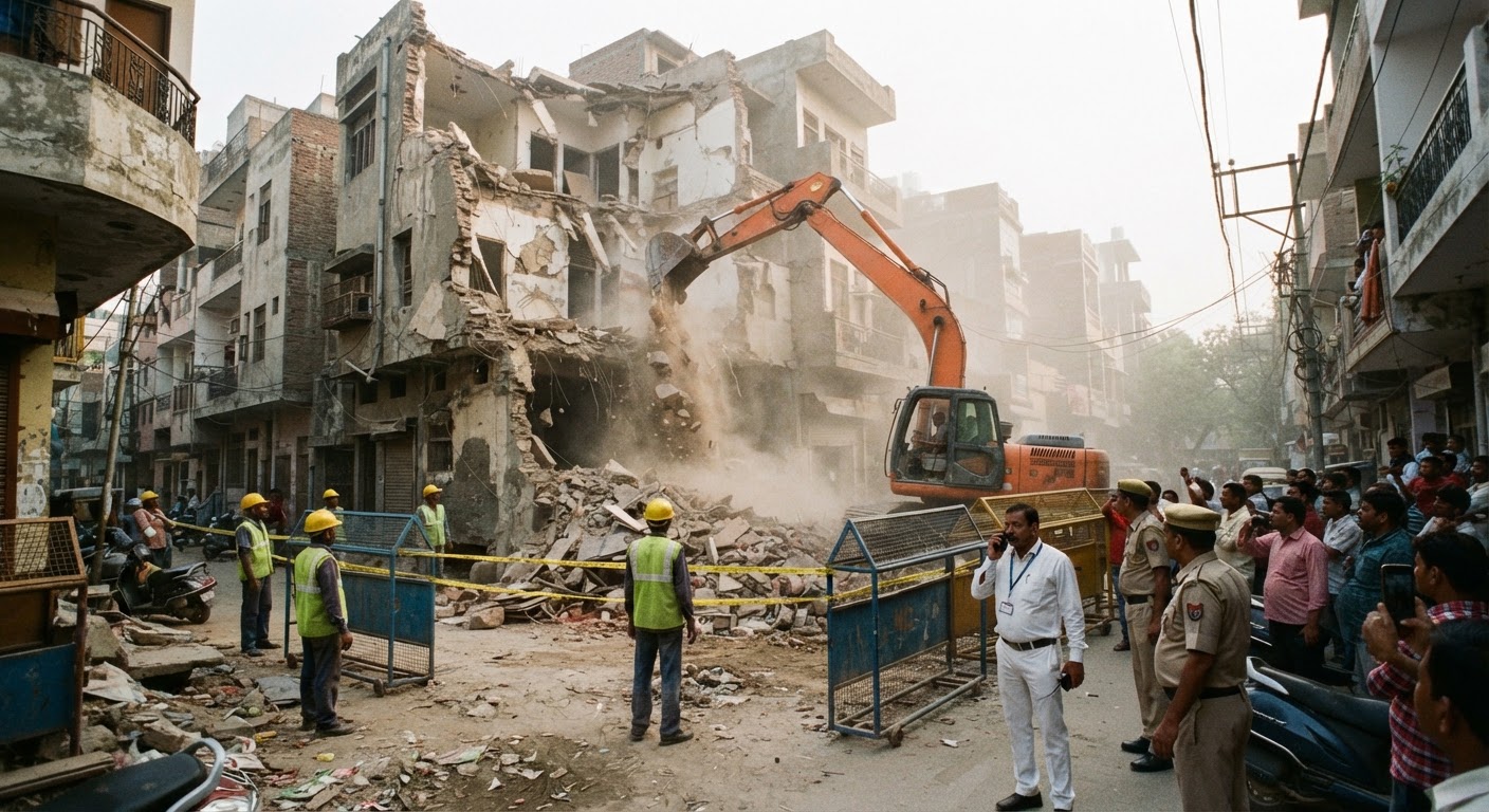 एमसीडी ने unsafe इमारतों पर तेज की कार्रवाई, दिल्ली में धड़ाधड़ तोड़फोड़ जारी