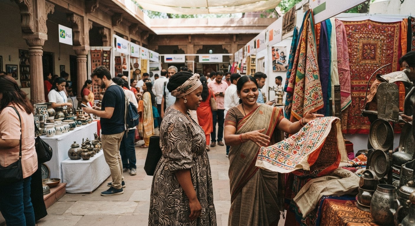 राष्ट्रीय शिल्प संग्रहालय में ब्रिक्स बाजार का आयोजन, वैश्विक संस्कृति की झलक