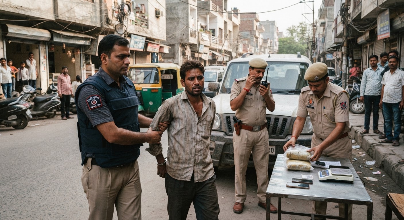 दिल्ली पुलिस ने रोहित गोदारा-मंजर डेलानिया गैंग के गुर्गे को 12 करोड़ की हेरोइन के साथ दबोचा