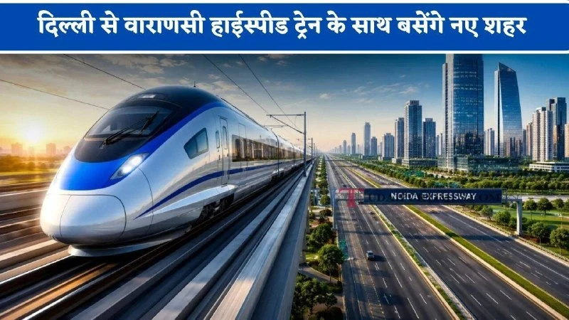 दिल्ली-वाराणसी बुलेट ट्रेन परियोजना से नोएडा एयरपोर्ट के पास बन रहे नए व्यावसायिक हब