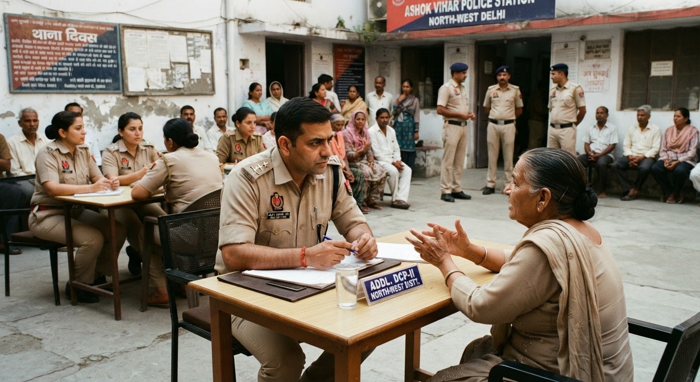 दिल्ली पुलिस ने अशोक विहार थाने में आयोजित किया थाना दिवस और जन सुनवाई