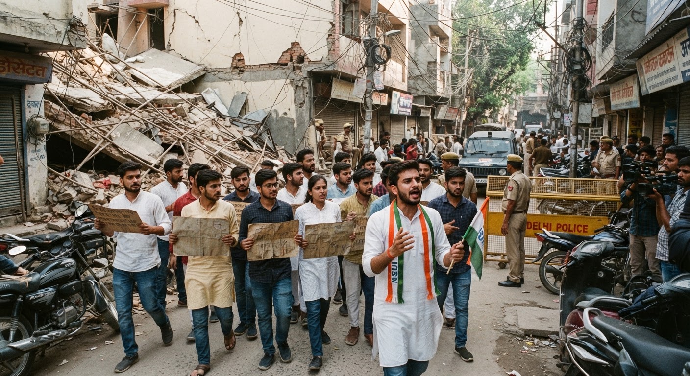 सत्य निकेतन हादसे के बाद एनएसयूआई की मांग, दिल्ली सरकार हॉस्टल निर्माण का स्पष्ट रोडमैप दे