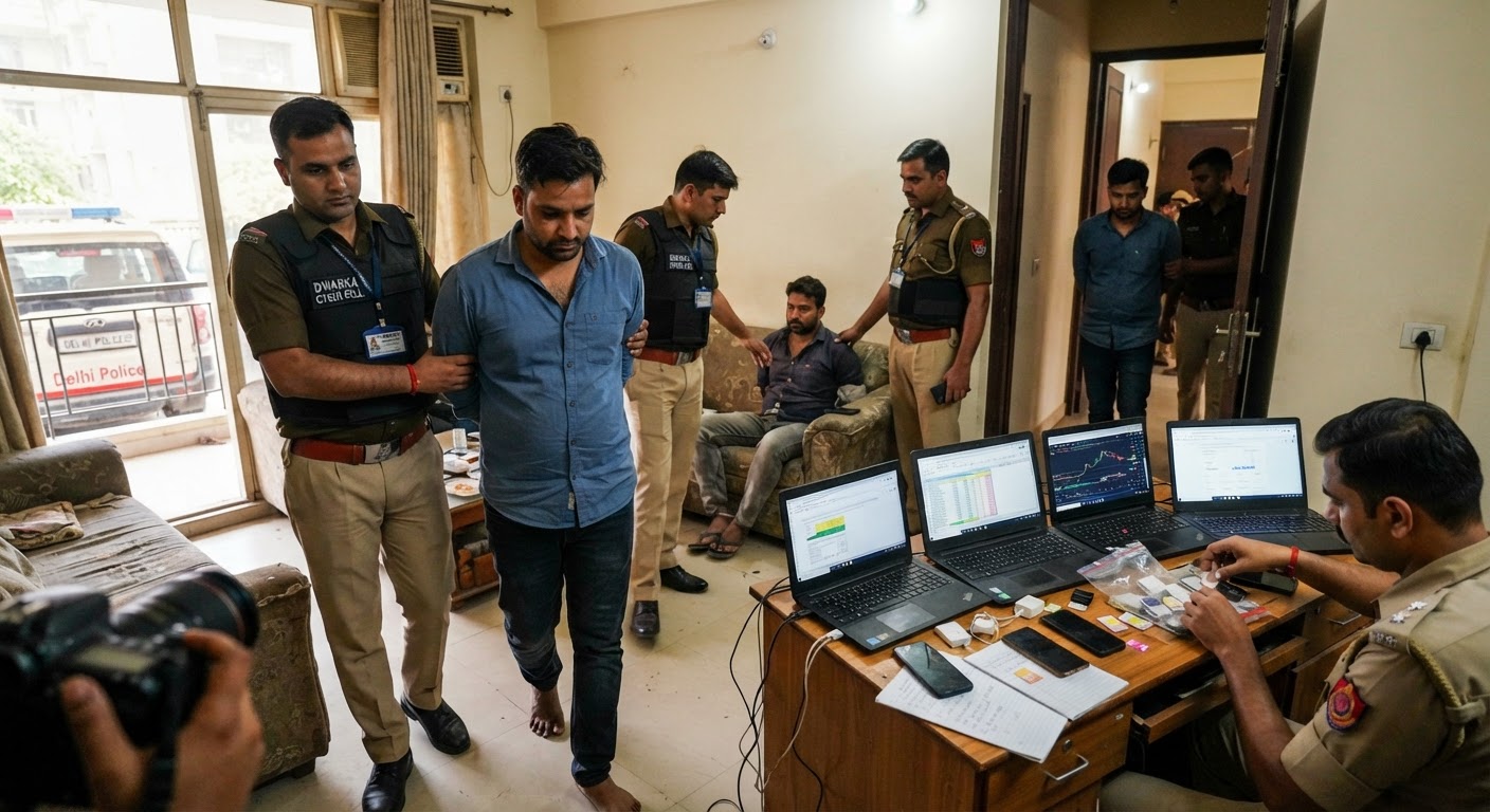 दिल्ली पुलिस ने नोएडा से साइबर निवेश धोखाधड़ी रैकेट का किया पर्दाफाश, तीन गिरफ्तार