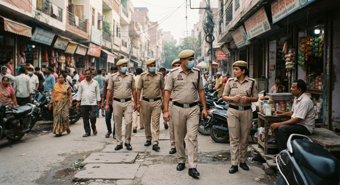उत्तर-पश्चिम दिल्ली पुलिस ने महेंद्र पार्क इलाके में सुरक्षा बढ़ाई, पैदल गश्त और चेकिंग शुरू