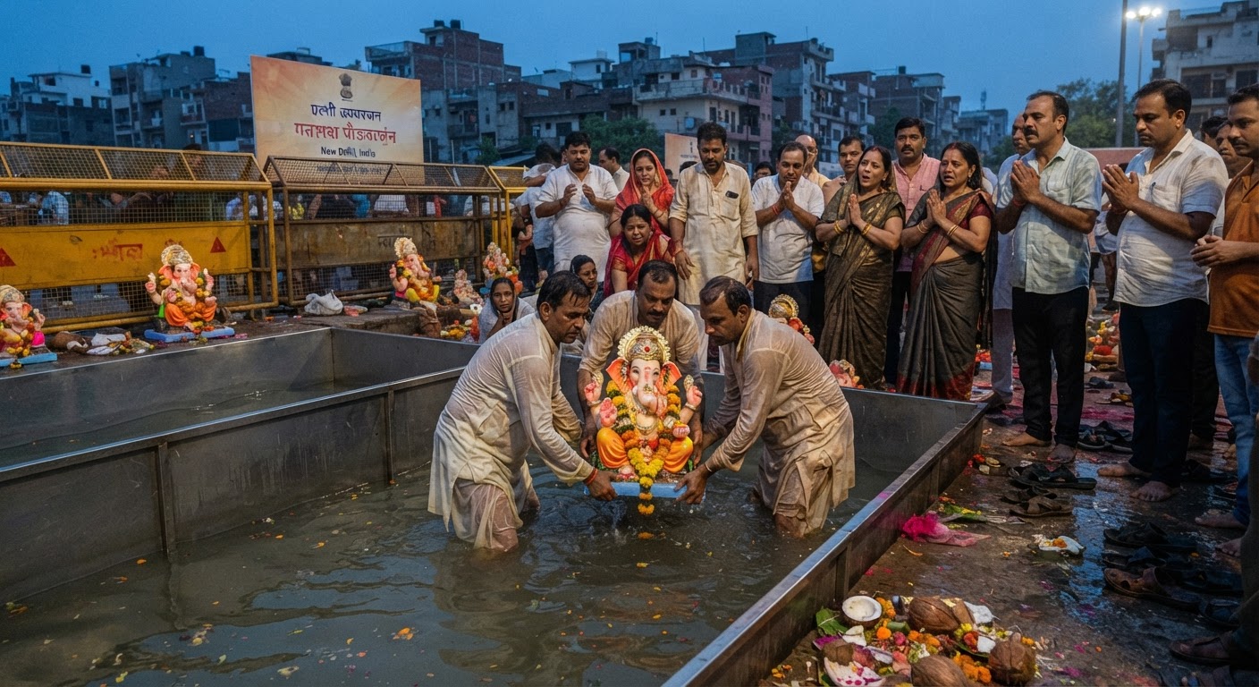 दिल्ली सरकार ने गणेश विसर्जन के लिए बनाए 81 कृत्रिम तालाब, सुरक्षित उत्सव की अपील