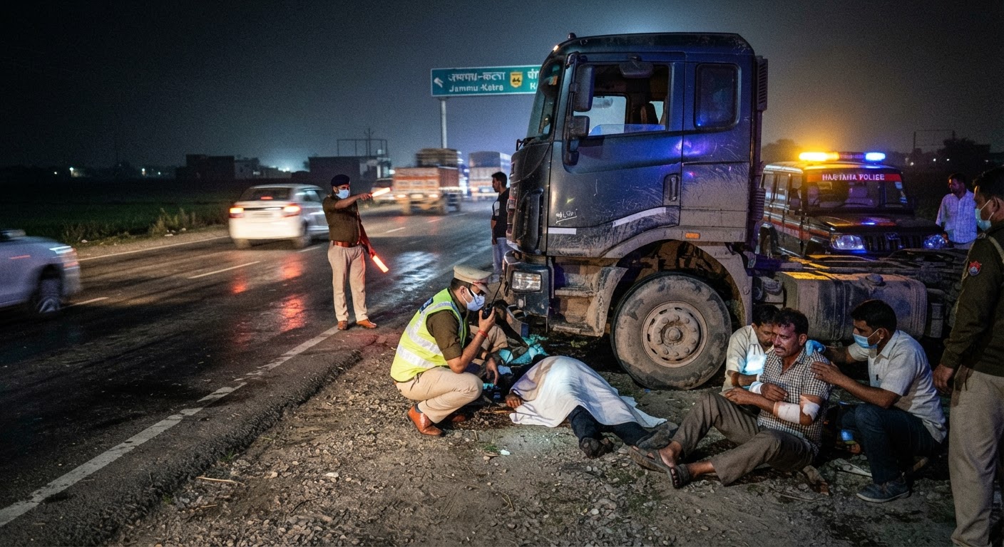 जम्मू-कैटरा हाईवे पर बड़ा हादसा: ट्रक ठीक करते समय मैकेनिक और मालिक समेत चार की मौत