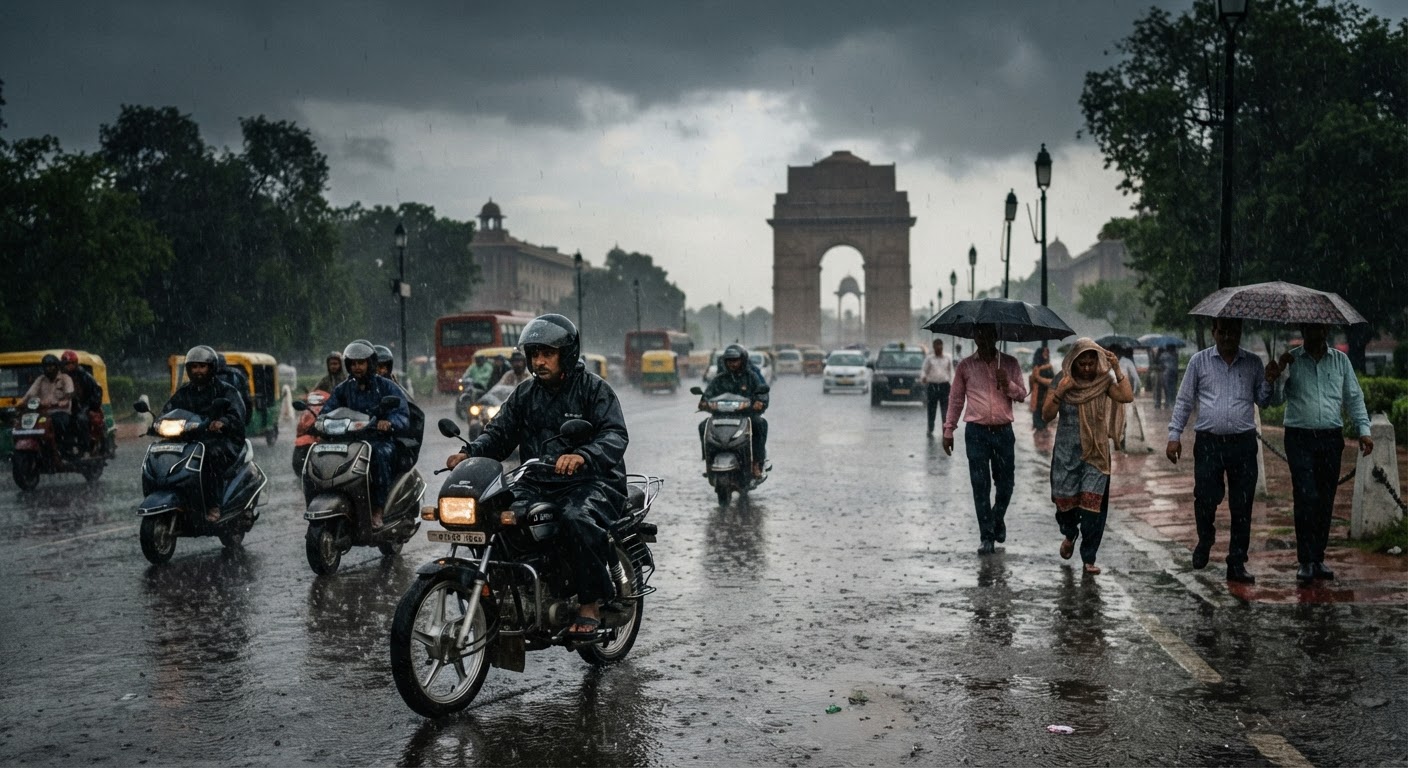 दिल्ली में मौसम बदला: IMD ने आज हल्की बारिश और आंधी-तूफान का जारी किया येलो अलर्ट