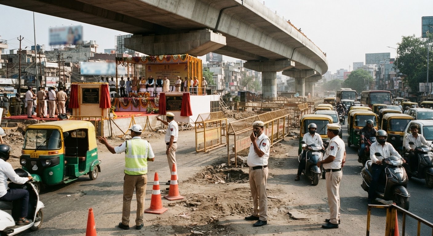 दिल्ली ट्रैफिक पुलिस ने सावित्री फ्लाईओवर शिलान्यास समारोह के लिए जारी की एडवाइजरी